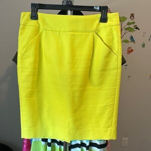 J. Crew Neon Yellow Pencil Skirt